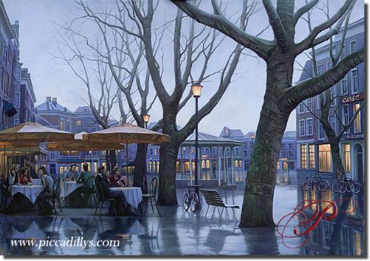 Image of painting titled Cafe Luminar by artist Alexei Butirskiy
