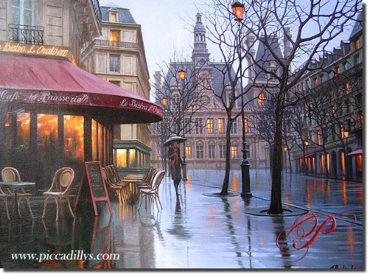 Image of painting titled Le Bistro by artist Alexei Butirskiy
