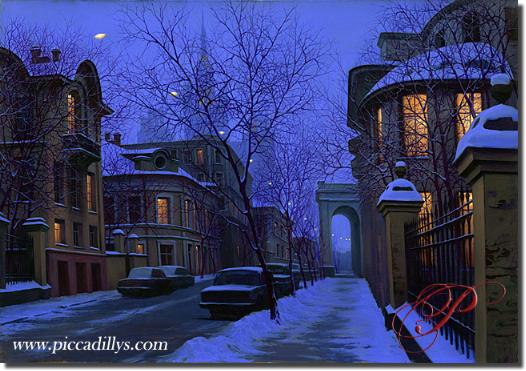 Image of painting titled Nightfall by artist Alexei Butirskiy