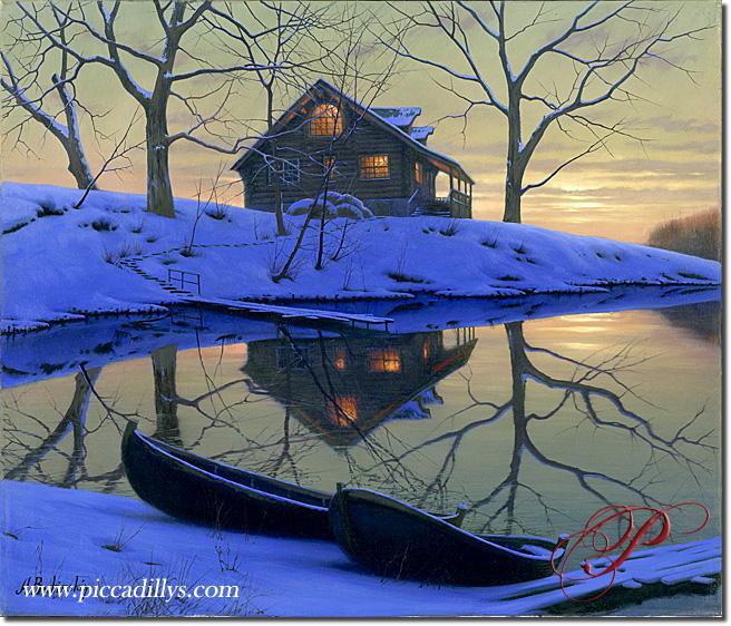 Image of painting titled On Golden Pond by artist Alexei Butirskiy