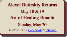 Alexei Butirskiy Returns May 18 &