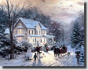 Home for the Holidays By Thomas Kinkade