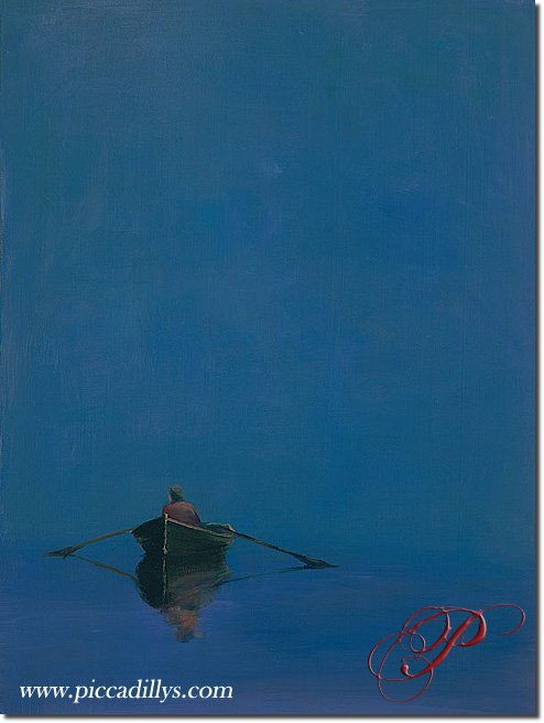 Row Boat on Blue By Anne Packard