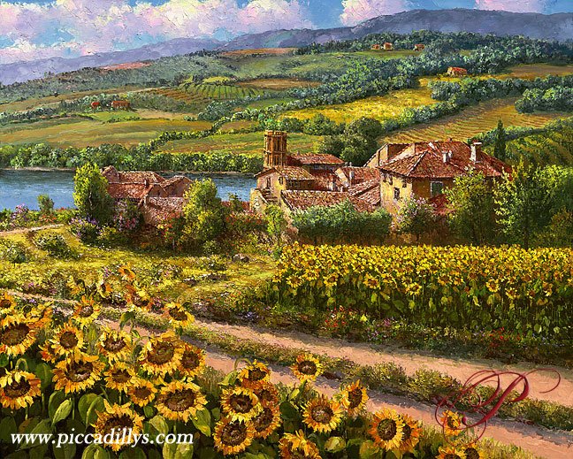 Tuscany Sunflowers By Sam Park