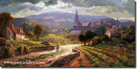 Image of painting Alsace Morning by artist Leon Roulette