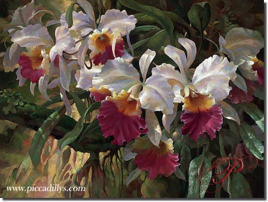 Image of painting titled Cattleya Magnificent by artist Leon Roulette
