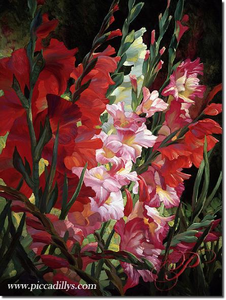 Image of painting titled Gladiolas by artist Leon Roulette 