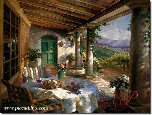 Image of painting titled View from the Veranda by artist Leon Roulette