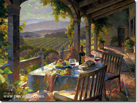 Image of painting titled Wine Country Afternoon by artist Leon Roulette