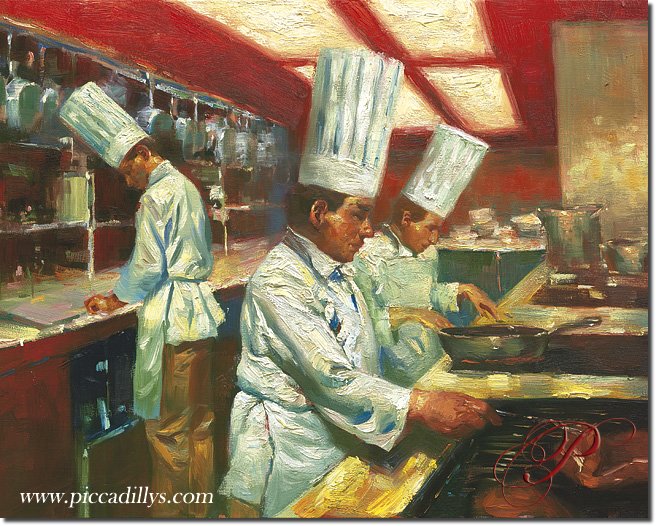 Image of painting titled Les Trois Chefs by artist Christopher M.