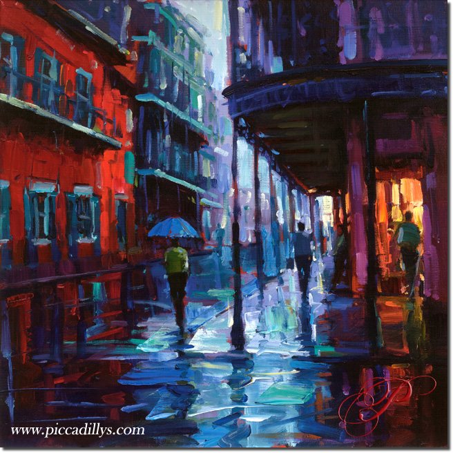 Image of painting titled Bourbon Street by artist Michael Flohr
