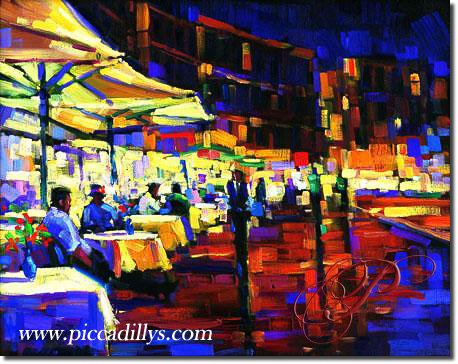 Image of painting titled Cappuccino with Friends by  artist Michael Flohr