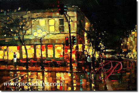 Image of painting titled City Reflections by artist Michael Flohr