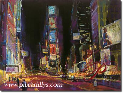 Image of painting titled Good Times Square by artist Michael Flohr