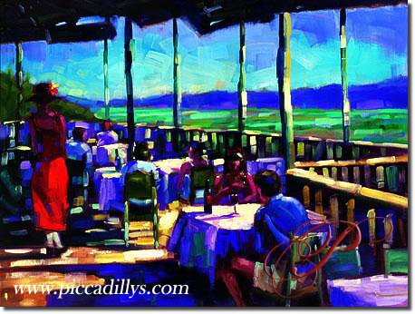 Image of painting titled L'Auberge by artist Michael Flohr