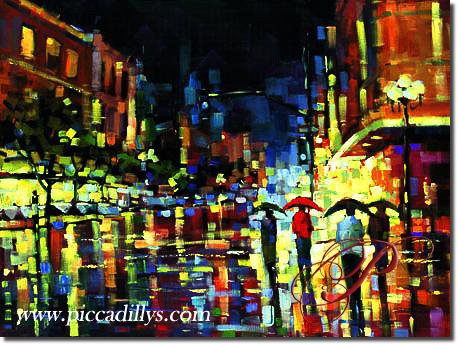 Image of painting titled Staccato Rain by artist Michael Flohr