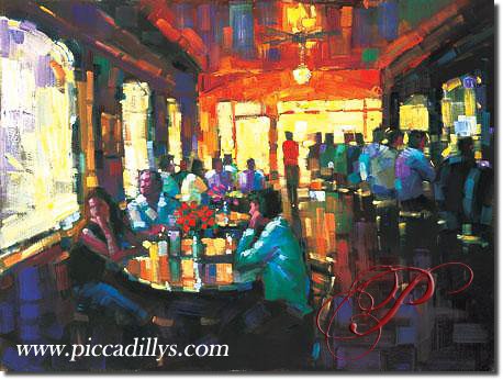 Image of painting titled Sunset Grill by artist Michael Flohr