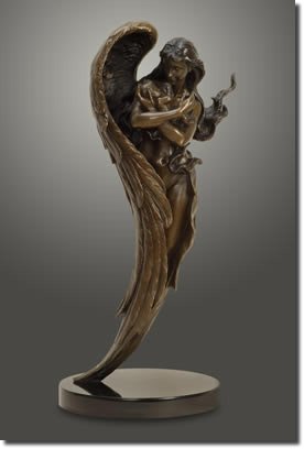 Image of bronze sculpture titled Devotion by artist Gaylord Ho 