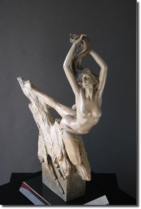Image of bronze sculpture titled Transformation by artist Gaylord Ho