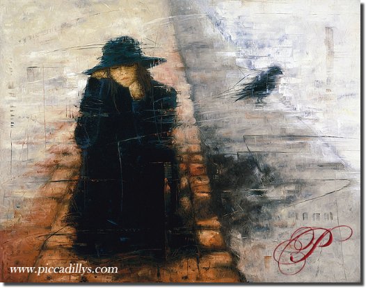 Image of painting titled Sidewalk Poet by artist Erica Hopper