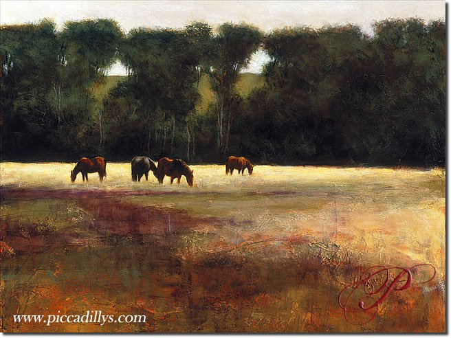 Digital image depicting Robert Cook's painting titled Equine Pleasures.
