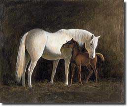 Thumbnail image depicting Robert Cook's painting titled Mare & Colt