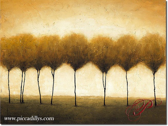 Digital image depicting Robert Cook's painting titled Trees IX.