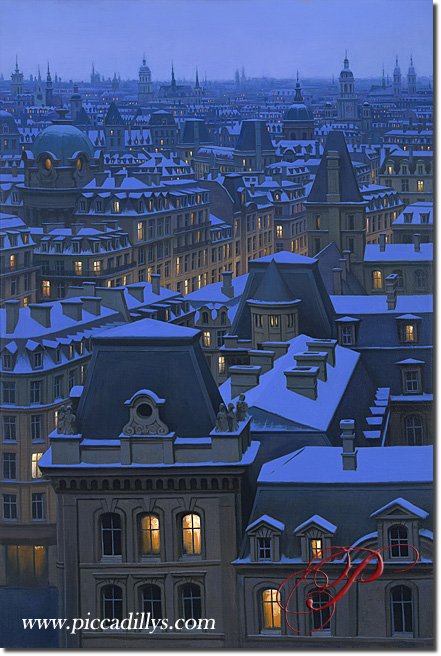 Image of painting titled Parisian Winter by artist Alexei Butirskiy 
