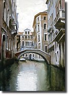 Venice Canal With Bridge By Alexei Butirskiy 