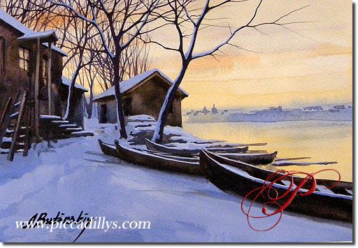 Winter Along the River By Alexei Butirskiy