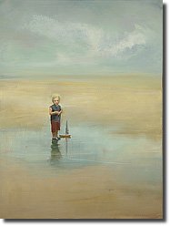 Boy At Beach by Anne Packard