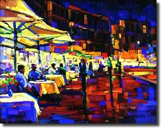 Thumbnail image of Michael Flohr's painting titled Cappuccino With Friends