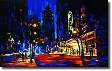 Thumbnail image of Michael Flohr's painting titled Night At The Fox